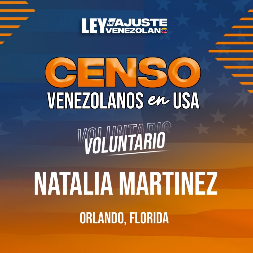Voluntario Natalia Martinez Ley de ajuste Venezolano